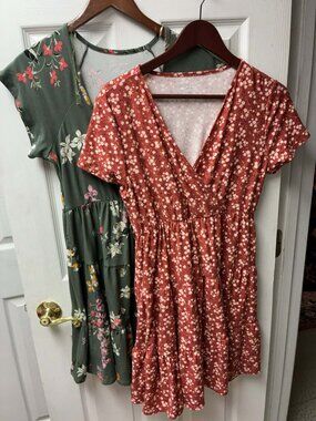 No Boundaries Peasant Dresses Floral Print Size L (11-13)